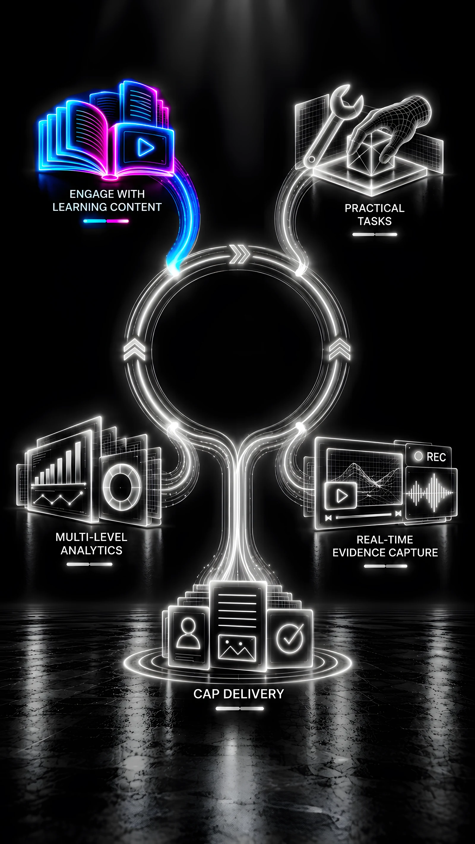 The same model with Engage with Learning Content lit up.